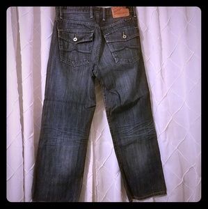 Mens Lucky Jeans dark stone wash 29 Short !